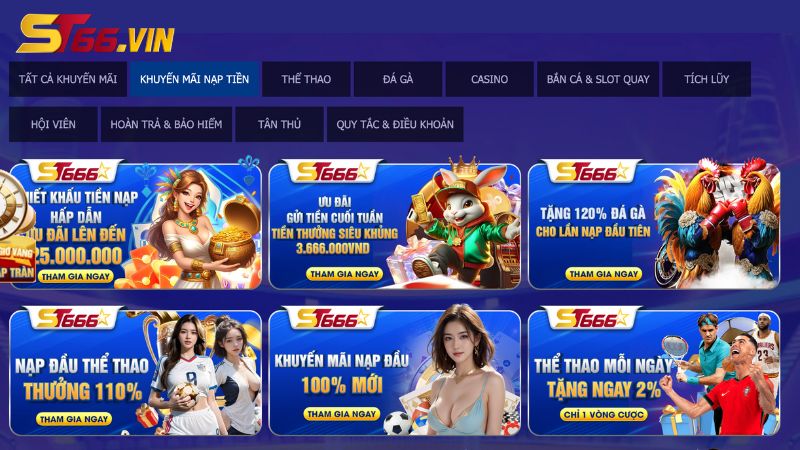 Các chương trình khuyến mãi nạp tiền
