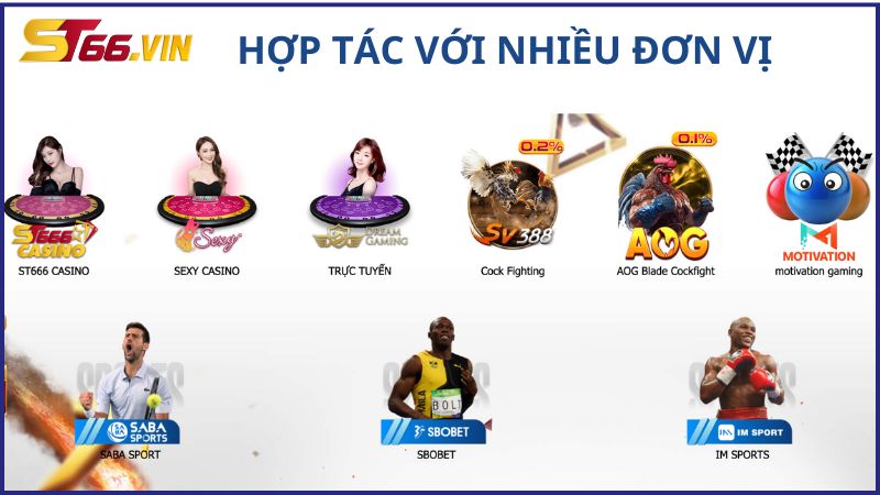 Nhà cái hợp tác với nhiều đơn vị